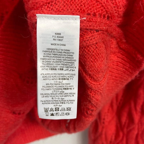 Boden Pointelle Fluffy Sweater Bright Coral K0555 Plus Size 20 / 22 Wool Aplaca - Picture 12 of 16